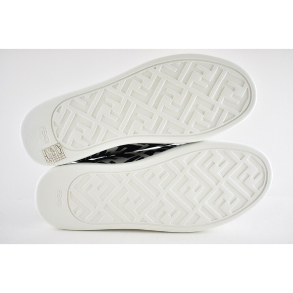 Fendi Vertigo Black White FF Logo Platform Low Top Trainer Slip On Sneaker 37.5 - Picture 12 of 12